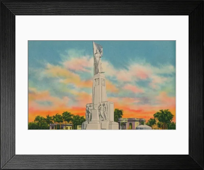 Framed Print : Monument to the Flag, Barranquilla, c1940s