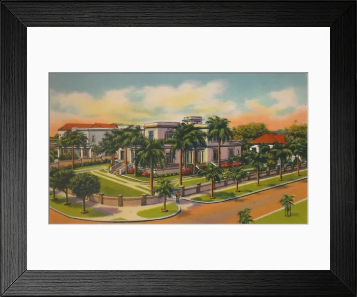 Framed Print : Modern residence in El Prado, Barranquilla, c1940s Framed Print : Modern residence in El Prado, Barranquilla, c1940s