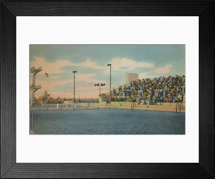 Framed Print : Municipal Swimming Pool, Barranquilla, c1940s Framed Print : Municipal Swimming Pool, Barranquilla, c1940s