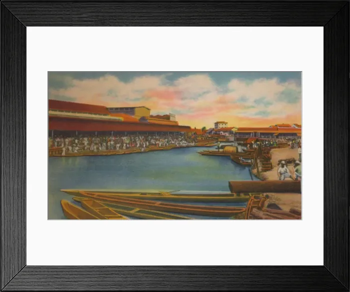 Framed Print : Public Market, Barranquilla, c1940s Framed Print : Public Market, Barranquilla, c1940s