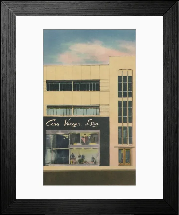 Framed Print : The Modern Department Store Casa Vargas Ltda. Barranquilla, c1940s Framed Print : The Modern Department Store Casa Vargas Ltda. Barranquilla, c1940s