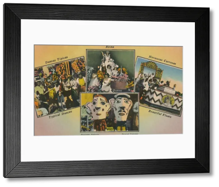 Framed Print : Carnival. The Carnival Season in Barranquilla is famous along the Caribbean coast, c1940s Framed Print : Carnival. The Carnival Season in Barranquilla is famous along the Caribbean coast, c1940s