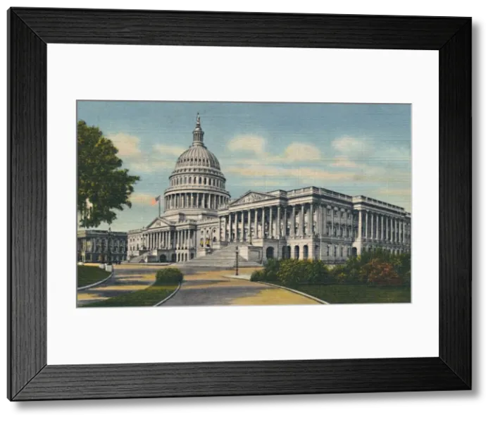 Framed Print : The U. S. Capitol, Washington D. C. c1940s Framed Print : The U. S. Capitol, Washington D. C. c1940s