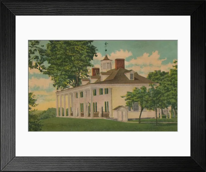 Framed Print : The Mansion, overlooking the Potomac, 1946
