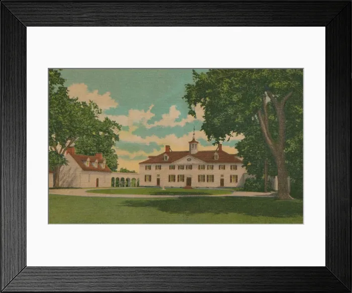Framed Print : The Mansion and Court Yard, 1946 Framed Print : The Mansion and Court Yard, 1946