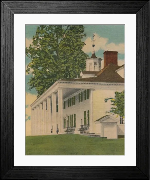 Framed Print : The Mansion, river elevation, 1946 Framed Print : The Mansion, river elevation, 1946