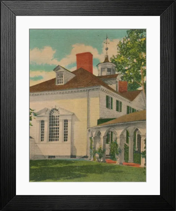 Framed Print : Mansion, view of the north end, 1946 Framed Print : Mansion, view of the north end, 1946