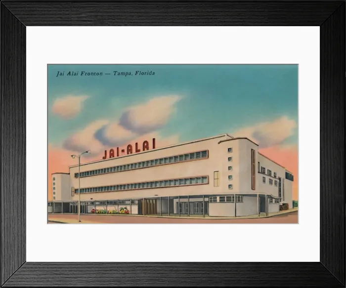 Framed Print : Jai Alai Fronton - Tampa, Florida, c1940s