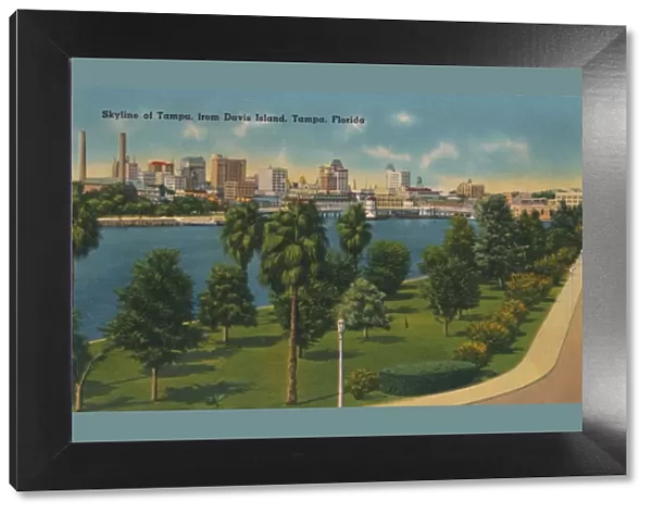 Skyline of Tampa, from Davis Island, Tampa, Florida, c1940s