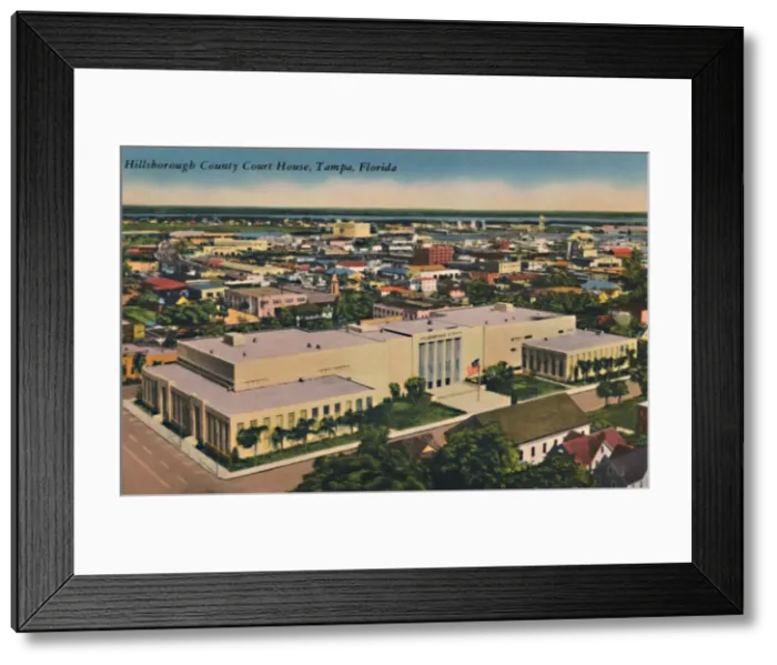 Framed Print : Hillsborough County Court House, Tampa, Florida, c1940s Framed Print : Hillsborough County Court House, Tampa, Florida, c1940s