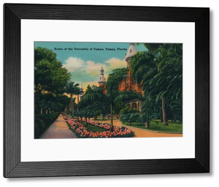 Framed Print : Scene at the University of Tampa, Tampa, Florida, c1940s Framed Print : Scene at the University of Tampa, Tampa, Florida, c1940s