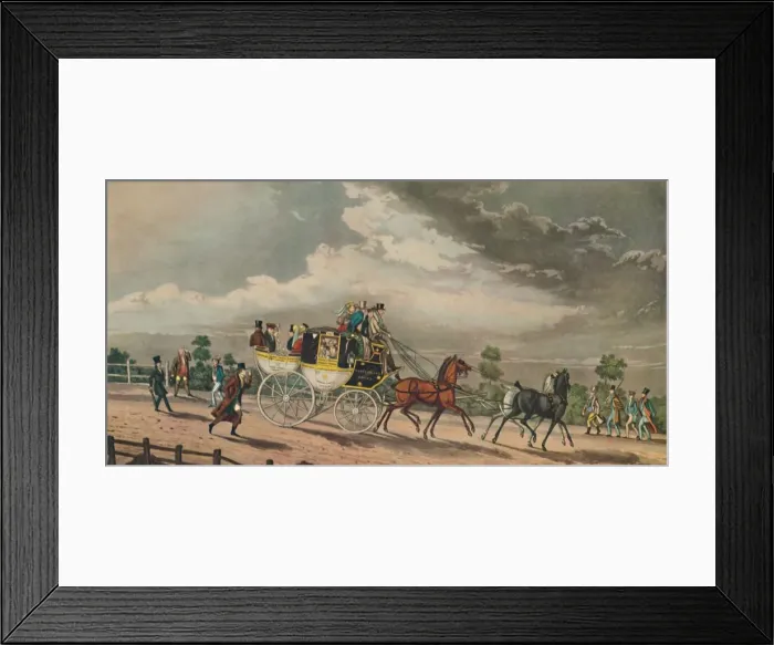 Framed Print : Stage Coach, c1825, (1929). Artist: George Hunt Framed Print : Stage Coach, c1825, (1929). Artist: George Hunt