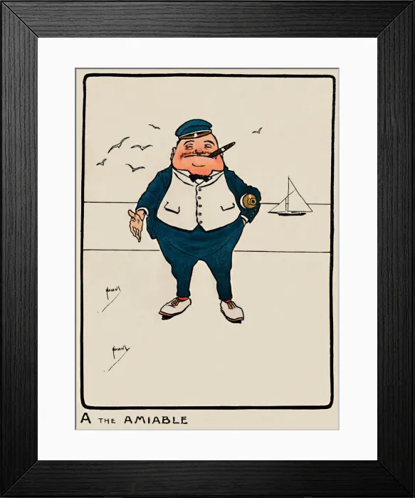 Framed Print : A the Amiable, 1903. Artist: John Hassall Framed Print : A the Amiable, 1903. Artist: John Hassall