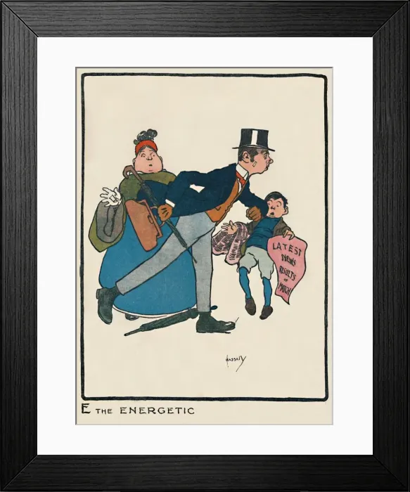 Framed Print : E the Energetic, 1903. Artist: John Hassall Framed Print : E the Energetic, 1903. Artist: John Hassall