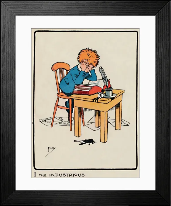 Framed Print : I the Industrious, 1903. Artist: John Hassall Framed Print : I the Industrious, 1903. Artist: John Hassall
