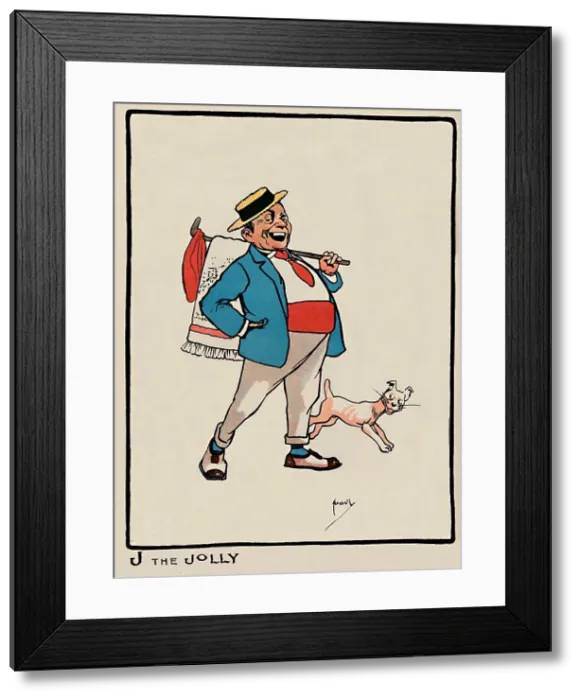 Framed Print : J the Jolly, 1903. Artist: John Hassall Framed Print : J the Jolly, 1903. Artist: John Hassall