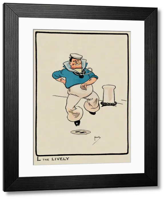 Framed Print : L the Lively, 1903. Artist: John Hassall Framed Print : L the Lively, 1903. Artist: John Hassall