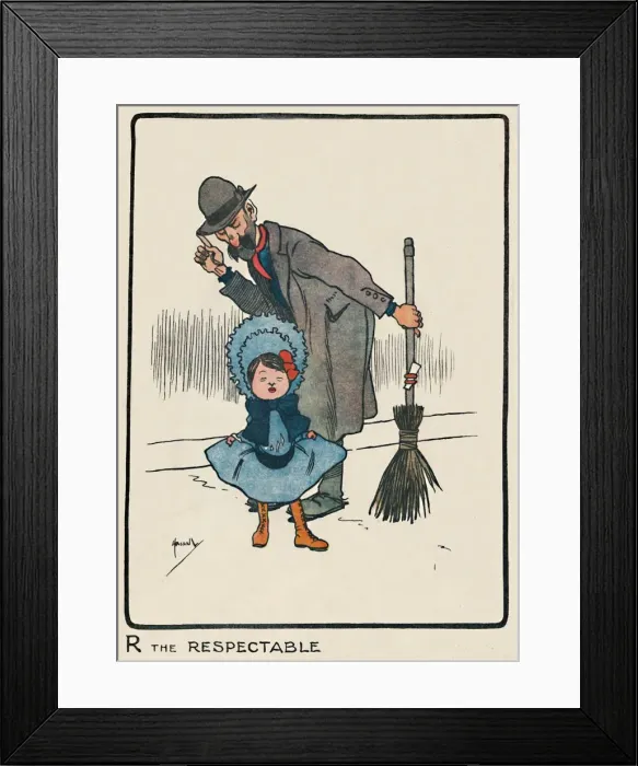 Framed Print : R the Respectable, 1903. Artist: John Hassall Framed Print : R the Respectable, 1903. Artist: John Hassall