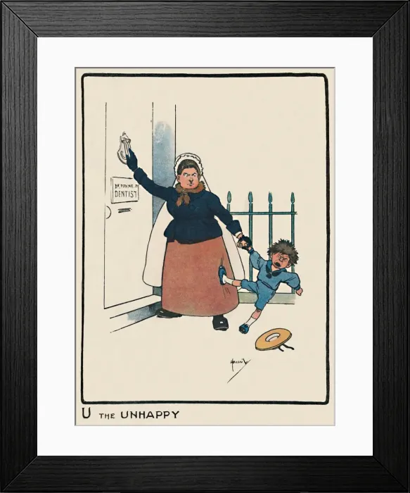 Framed Print : U the Unhappy, 1903. Artist: John Hassall Framed Print : U the Unhappy, 1903. Artist: John Hassall