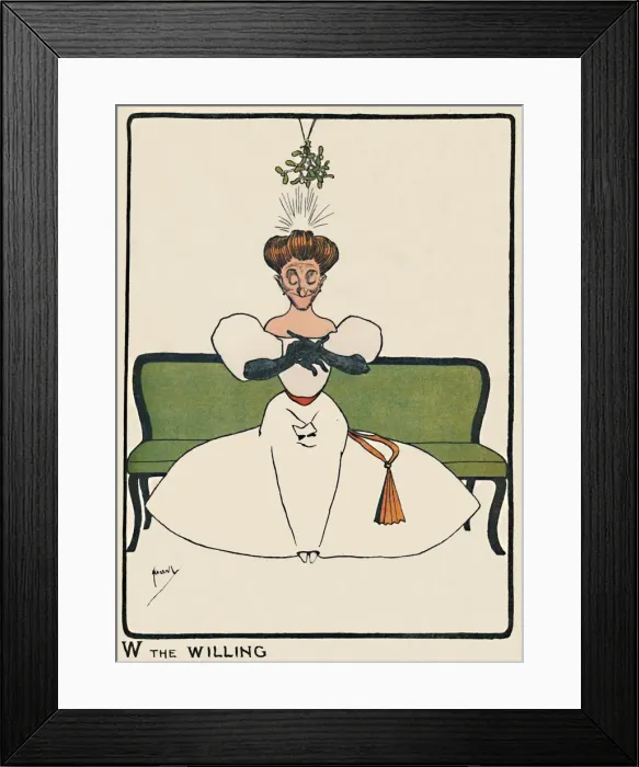 Framed Print : W the Willing, 1903. Artist: John Hassall Framed Print : W the Willing, 1903. Artist: John Hassall