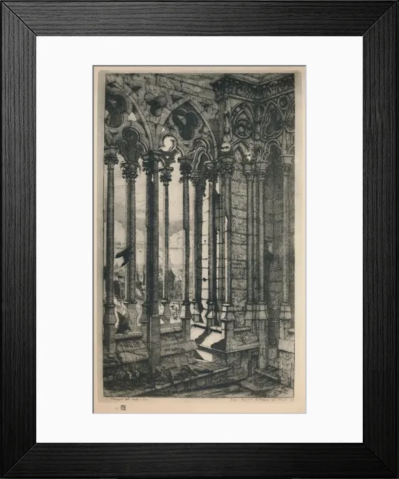 Framed Print : La Galerie Notre-Dame (3rd State, 11 1 / 8 x 6 15 / 16 Inches), 1853, (1927. ) Artist: Charles Meryon Framed Print : La Galerie Notre-Dame (3rd State, 11 1 / 8 x 6 15 / 16 Inches), 1853, (1927. ) Artist: Charles Meryon