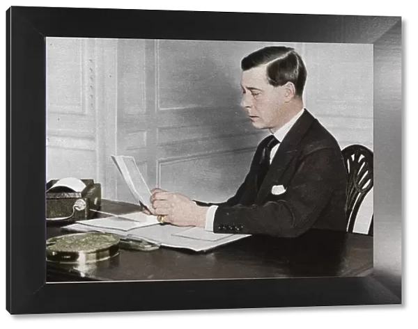 Edward VIII working in his office at St. Jamess Palace, London, 1936