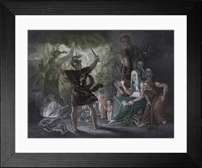 Framed Print : Act IV Scene i from Macbeth, c19th century Framed Print : Act IV Scene i from Macbeth, c19th century
