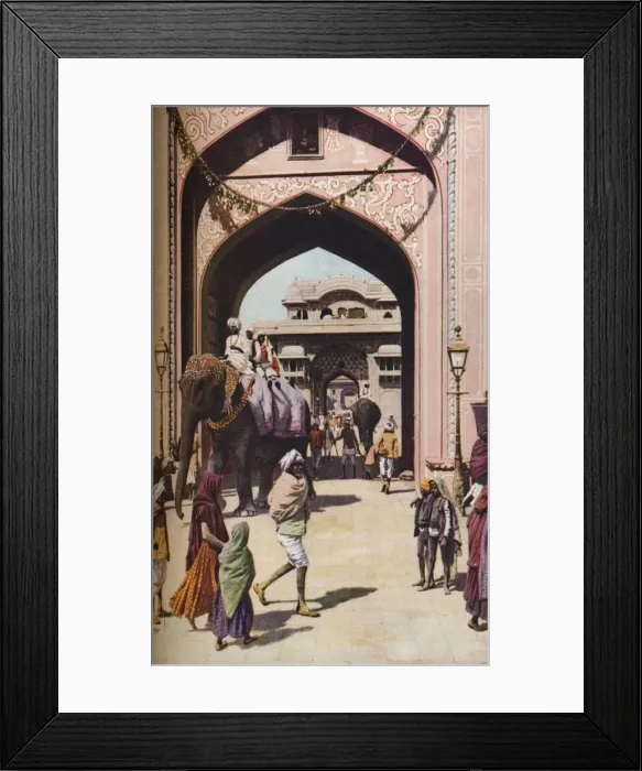 Framed Print : Rajputana, early 19th century, (c1930s). Artist: Richard Thomas Underwood Framed Print : Rajputana, early 19th century, (c1930s). Artist: Richard Thomas Underwood