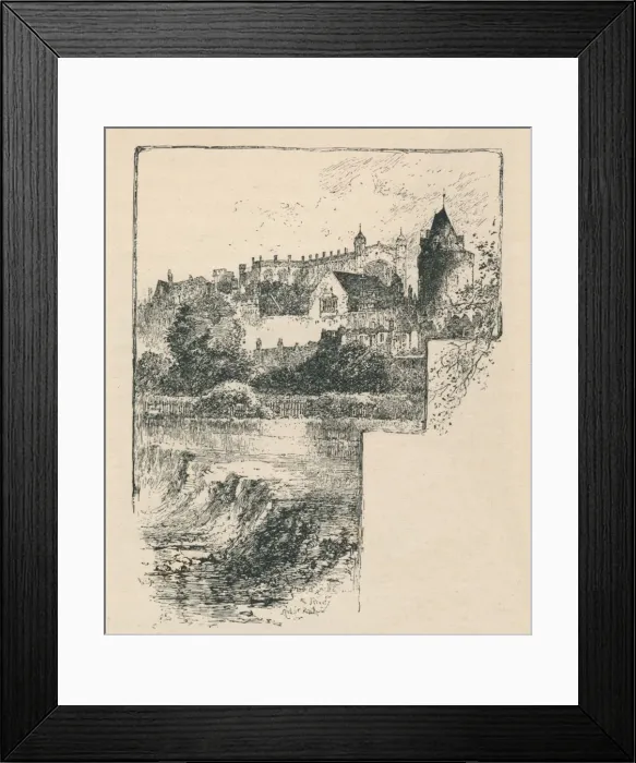 Framed Print : St. Georges Chapel from the River, 1895 Framed Print : St. Georges Chapel from the River, 1895