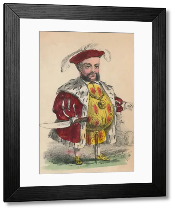 Framed Print : Henry VIII, 1856. Artist: Alfred Crowquill Framed Print : Henry VIII, 1856. Artist: Alfred Crowquill