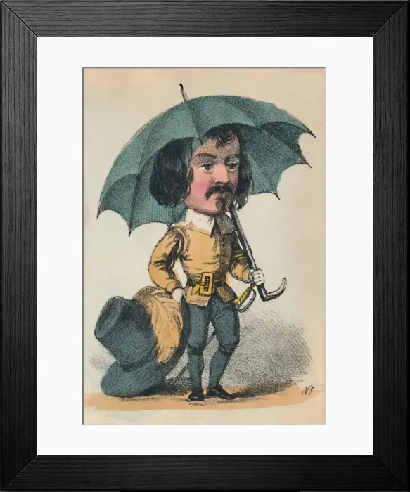Framed Print : Cromwell, 1856. Artist: Alfred Crowquill Framed Print : Cromwell, 1856. Artist: Alfred Crowquill