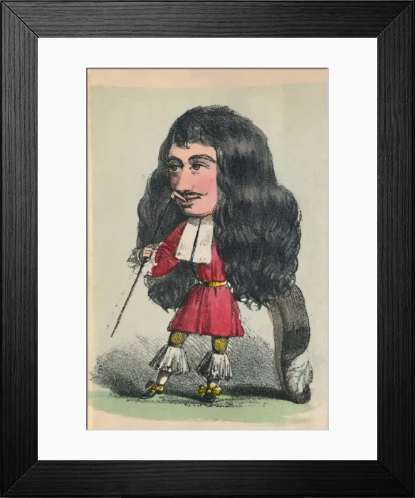 Framed Print : Charles II, 1856. Artist: Alfred Crowquill Framed Print : Charles II, 1856. Artist: Alfred Crowquill