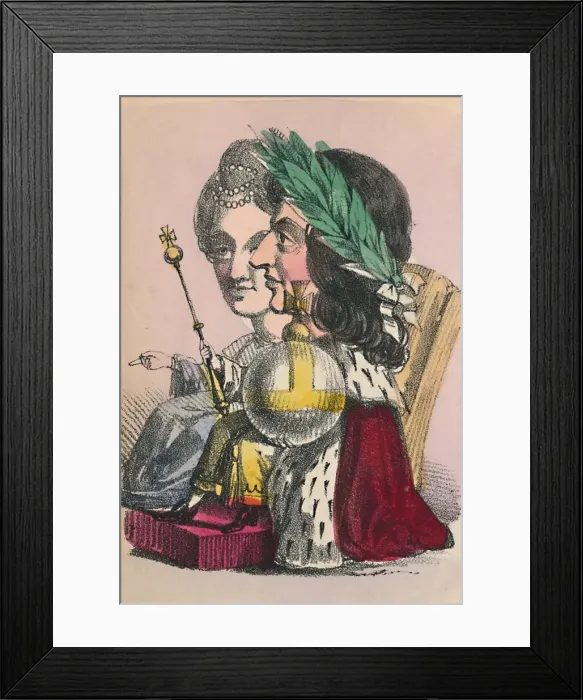Framed Print : William & Mary, 1856. Artist: Alfred Crowquill Framed Print : William & Mary, 1856. Artist: Alfred Crowquill