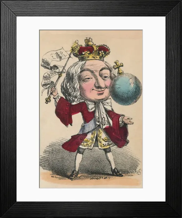 Framed Print : George II, 1856. Artist: Alfred Crowquill Framed Print : George II, 1856. Artist: Alfred Crowquill