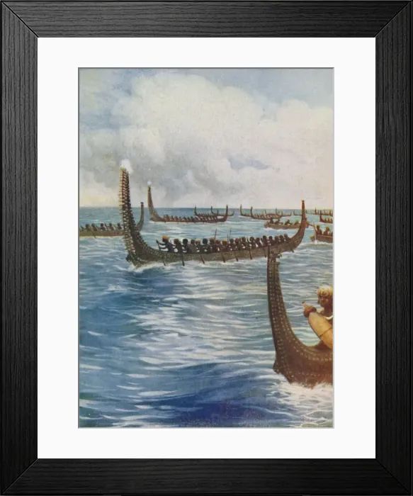 Framed Print : Polynesian War Canoes, 1924 Framed Print : Polynesian War Canoes, 1924