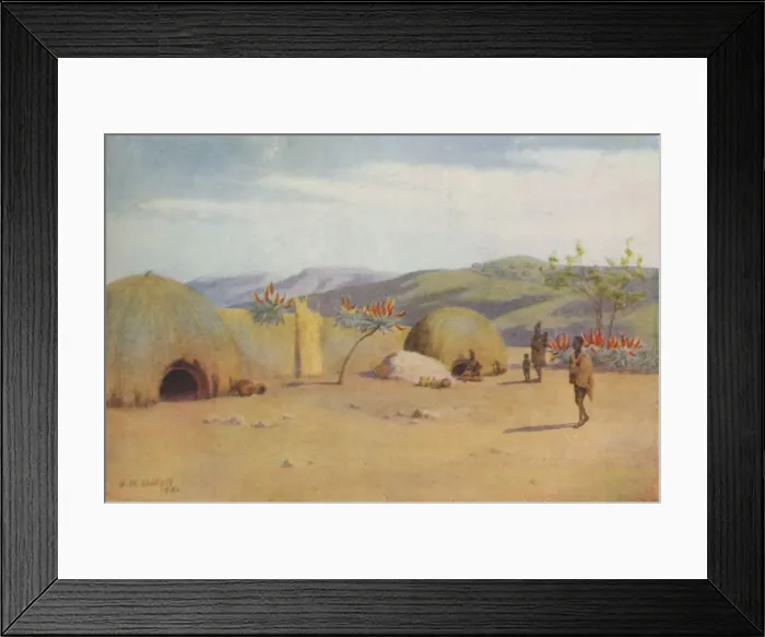 Framed Print : Kaffir Kraal, 1924 Framed Print : Kaffir Kraal, 1924