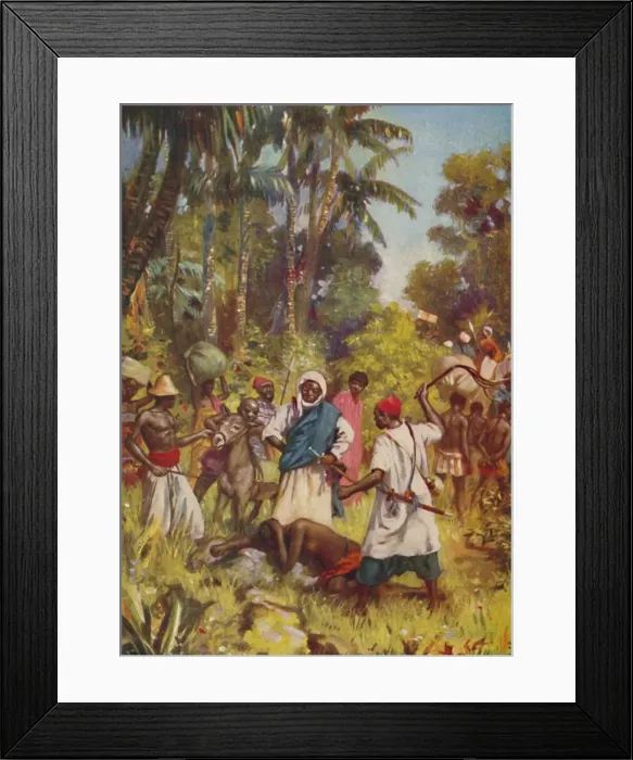 Framed Print : Slave-Driving in Central Africa, 1924 Framed Print : Slave-Driving in Central Africa, 1924