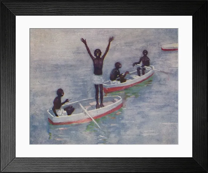 Framed Print : Negro Boys at Barbados, 1924 Framed Print : Negro Boys at Barbados, 1924