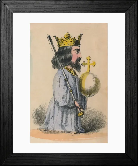 Framed Print : Stephen, 1856. Artist: Alfred Crowquill Framed Print : Stephen, 1856. Artist: Alfred Crowquill