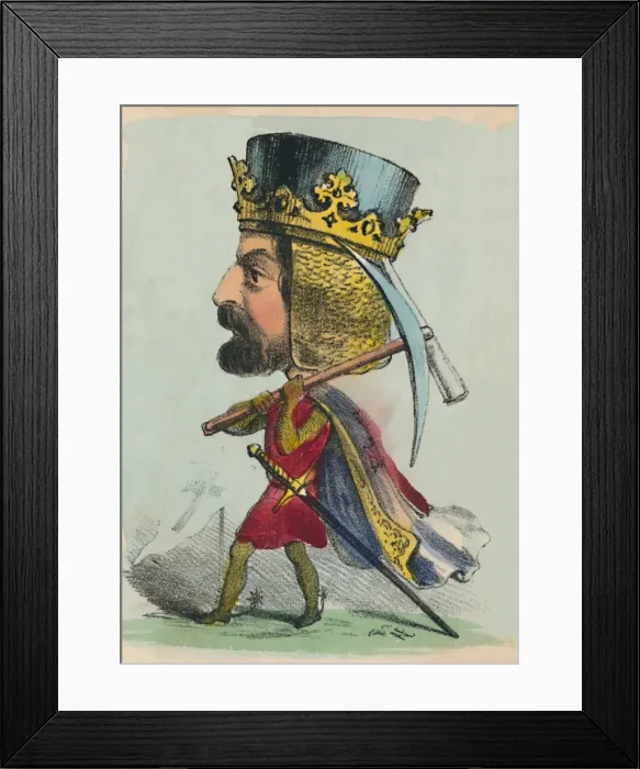 Framed Print : Richard I, 1856. Artist: Alfred Crowquill Framed Print : Richard I, 1856. Artist: Alfred Crowquill