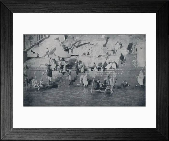 Framed Print : Bathing at Benares, 1924