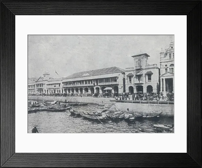 Framed Print : Quay at Singapore, 1924 Framed Print : Quay at Singapore, 1924