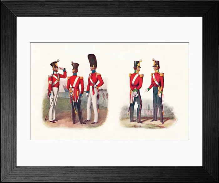 Framed Print : Uniforms of the 86th Regt. 1842, and Regt. 1848, 1904 Framed Print : Uniforms of the 86th Regt. 1842, and Regt. 1848, 1904