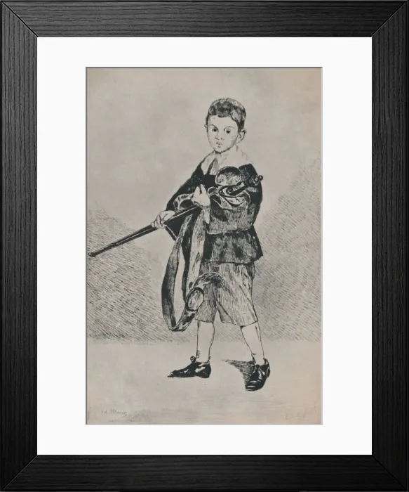 Framed Print : The Boy with the Sword, 1862, (1946). Artist: Edouard Manet Framed Print : The Boy with the Sword, 1862, (1946). Artist: Edouard Manet