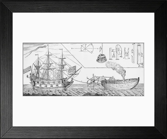 Framed Print : Jonathan Hullss Steam Tug Boat, 1736, (1904) Framed Print : Jonathan Hullss Steam Tug Boat, 1736, (1904)