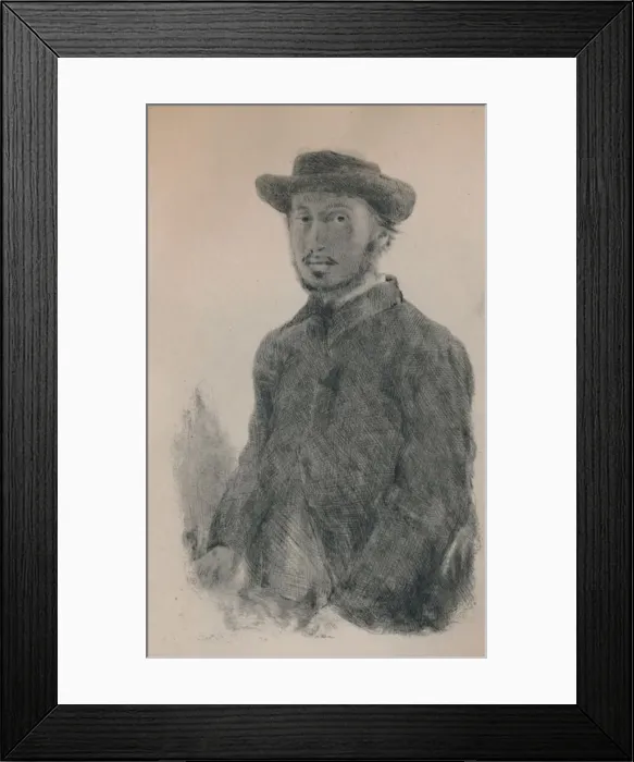 Framed Print : Self-Portrait, c. 1860s, (1946). Artist: Edgar Degas Framed Print : Self-Portrait, c. 1860s, (1946). Artist: Edgar Degas