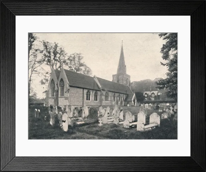 Framed Print : Hursley Church and Rectory, 1904 Framed Print : Hursley Church and Rectory, 1904