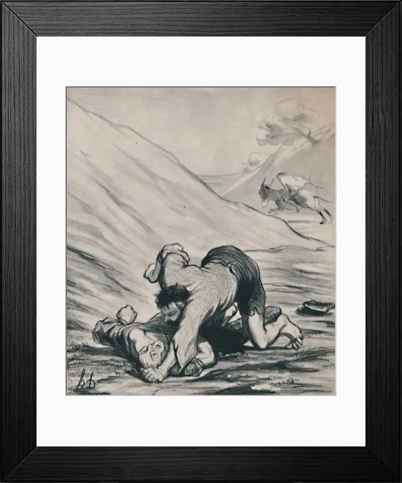 Framed Print : The Robbers and the Donkey, c. 1860s, (1946). Artist: Honore Daumier Framed Print : The Robbers and the Donkey, c. 1860s, (1946). Artist: Honore Daumier
