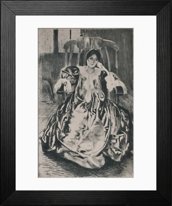Framed Print : The Silk Dress, 1887, (1946). Artist: Paul Albert Besnard Framed Print : The Silk Dress, 1887, (1946). Artist: Paul Albert Besnard