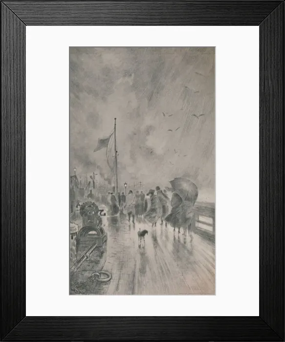 Framed Print : Landing in England, 1879, (1946). Artist: Felix Hilaire Buhot Framed Print : Landing in England, 1879, (1946). Artist: Felix Hilaire Buhot